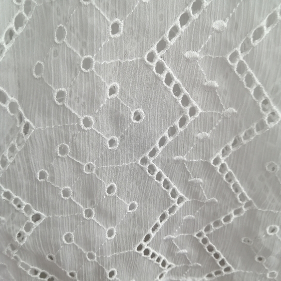 The Kooples Eyelet Embroidery White Button Up Medium - Picture 7 of 16